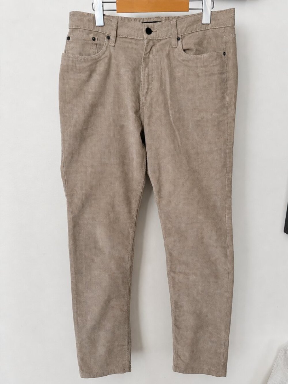 Joe Fresh Slim Straight Flex Corduroy Pants Beige 32x32 Stretch